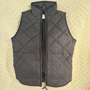 J. Crew Gray Quilted Vest